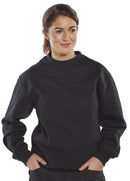 Beeswift Workwear Black Crew Necked Sweatshirt {All Sizes} - UK BUSINESS SUPPLIES