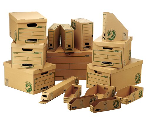 Fellowes Bankers Box Earth Series Standard Storage Box Board Brown (Pack 10) 4470601 - UK BUSINESS SUPPLIES