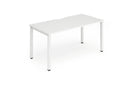 Evolve Plus 1200mm Single Starter Desk White Top White Frame BE116 - UK BUSINESS SUPPLIES