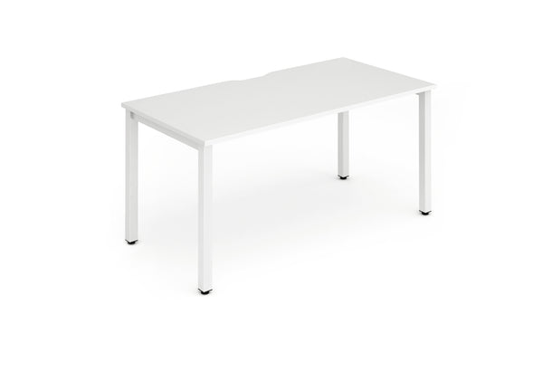 Evolve Plus 1200mm Single Starter Desk White Top White Frame BE116 - UK BUSINESS SUPPLIES
