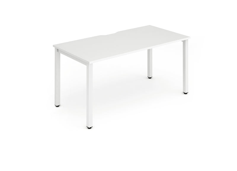 Evolve Plus 1200mm Single Starter Desk White Top White Frame BE116 - UK BUSINESS SUPPLIES