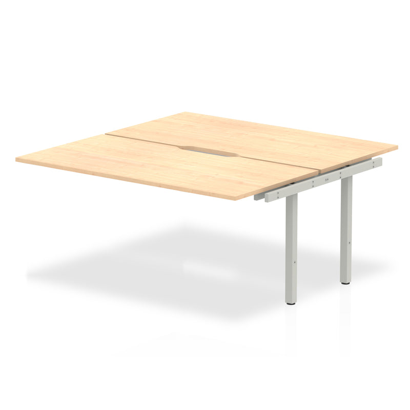 Evolve Plus 1600mm Back to Back Extension Kit Maple Top Silver Frame BE209 - UK BUSINESS SUPPLIES