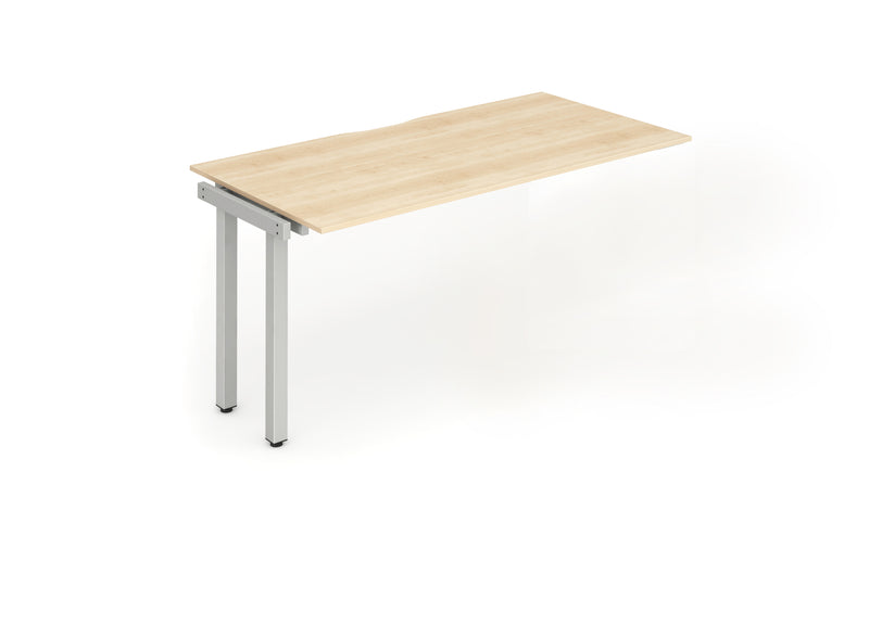 Evolve Plus 1200mm Single Row Extension Kit Maple Top Silver Frame BE339 - UK BUSINESS SUPPLIES
