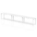 Dynamic Evolve Plus 1400mm Single Row 3 Person Desk White Top White Frame BE391 - UK BUSINESS SUPPLIES