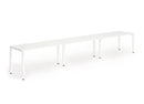 Dynamic Evolve Plus 1400mm Single Row 3 Person Desk White Top White Frame BE391 - UK BUSINESS SUPPLIES
