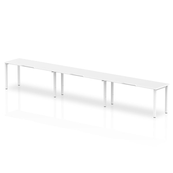 Dynamic Evolve Plus 1400mm Single Row 3 Person Desk White Top White Frame BE391 - UK BUSINESS SUPPLIES