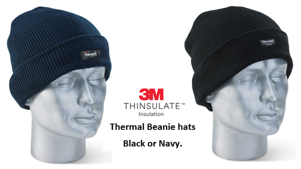 Beeswift 3M Thinsulate Branded Beenie Hat One Size {Navy Blue or Black} - UK BUSINESS SUPPLIES