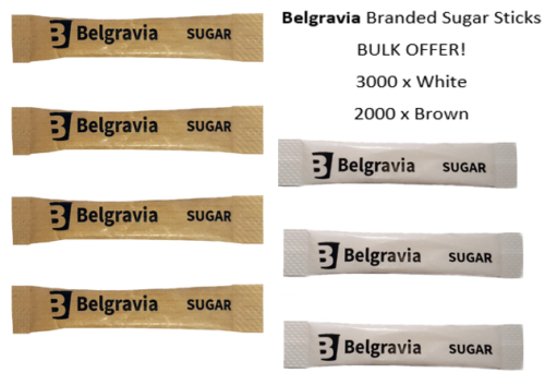 Belgravia White {3} & Brown {2}  Sugar Sticks Multi Pack Offer 5000's - UK BUSINESS SUPPLIES