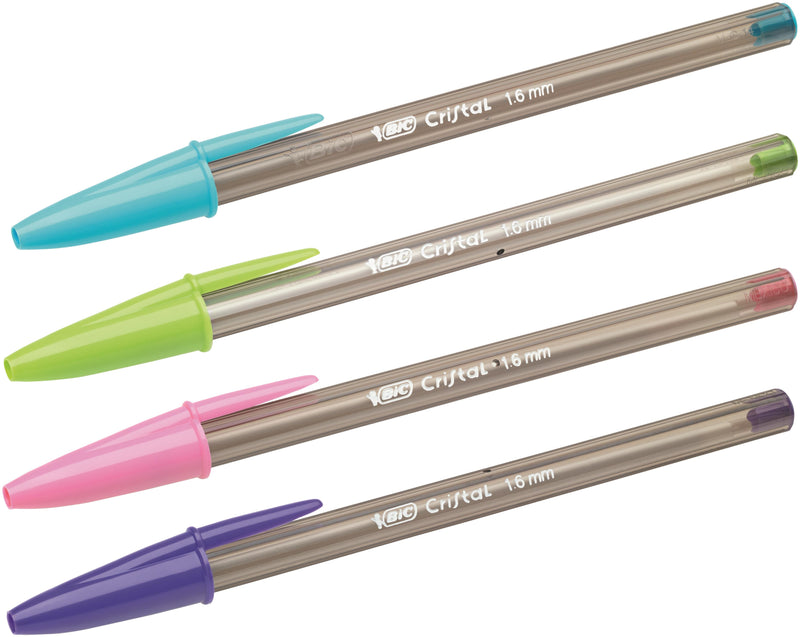 Bic Cristal Fun Ballpoint Pen Tip Line Lime Green