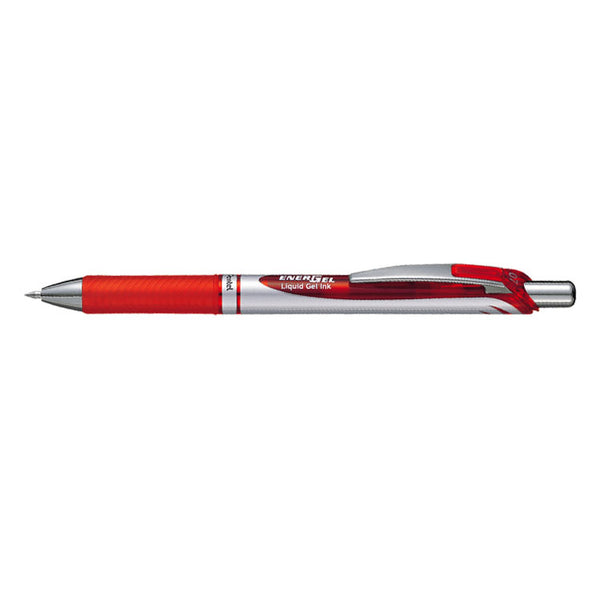 Pentel Energel XM Retractable Gel Rollerball Pen 0.7mm Tip 0.35mm Line Red (Pack 12) - BL77-BO - UK BUSINESS SUPPLIES