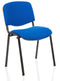 ISO Stacking Chair Blue Fabric Black Frame BR000057 - UK BUSINESS SUPPLIES