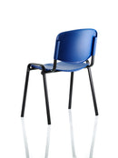 ISO Stacking Chair Blue Poly Black Frame BR000058 - UK BUSINESS SUPPLIES