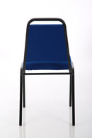 Banqueting Stacking Visitor Chair Black Frame Blue Fabric BR000197 - UK BUSINESS SUPPLIES