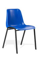Polly Stacking Visitor Chair Blue Polypropylene BR000203 - UK BUSINESS SUPPLIES