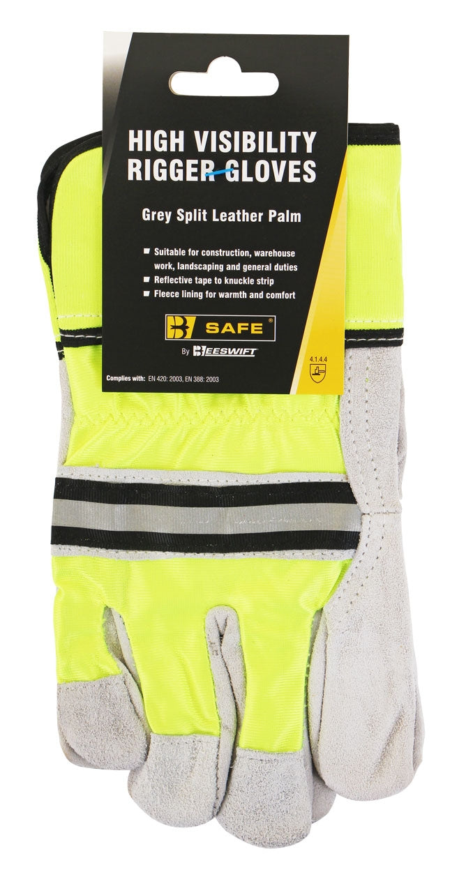 Beeswift Canadian Grey Hi-Vis Gloves - UK BUSINESS SUPPLIES