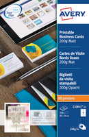 Avery Business Card Single Sided 10 Per Sheet 200gsm Matt (Pack 250) C32011-25 - UK BUSINESS SUPPLIES