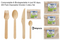 Belgravia- 400 Pack Disposable Wooden Cutlery Set - 100 Dessert Spoons, 100 Forks, 100 Knives, 100 Teaspoons - UK BUSINESS SUPPLIES
