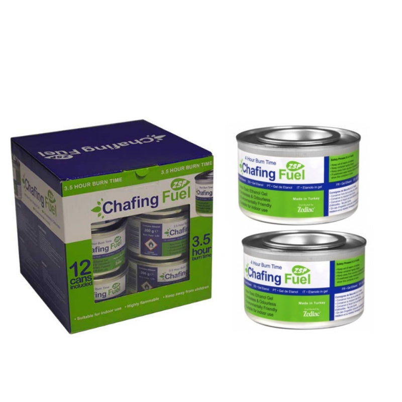 Chafing "Ethanol" Fuel 3.5hrs 12 Tins Non-toxic {Indoor & Outdoor} - UK BUSINESS SUPPLIES