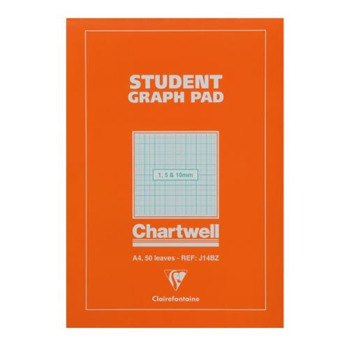 Chartwell A4 Orange Student Graph Pad Pack 10's - UK BUSINESS SUPPLIES
