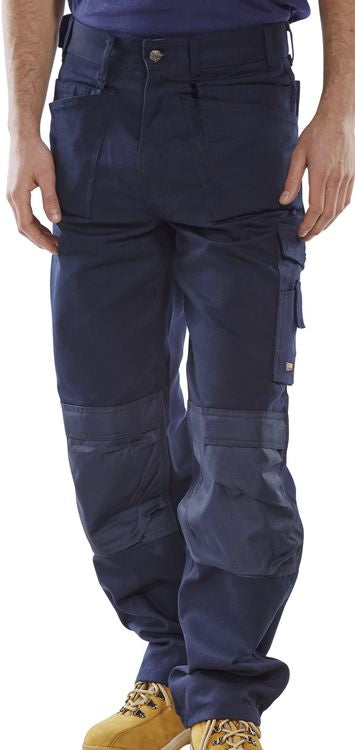 Click Premium Cargo Trousers with Duratex Knee Pads BLUE {All Sizes} - UK BUSINESS SUPPLIES