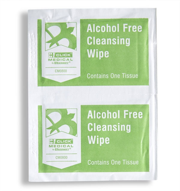Click Medical Alcohol Free Wipes x 100 Sachets - UK BUSINESS SUPPLIES