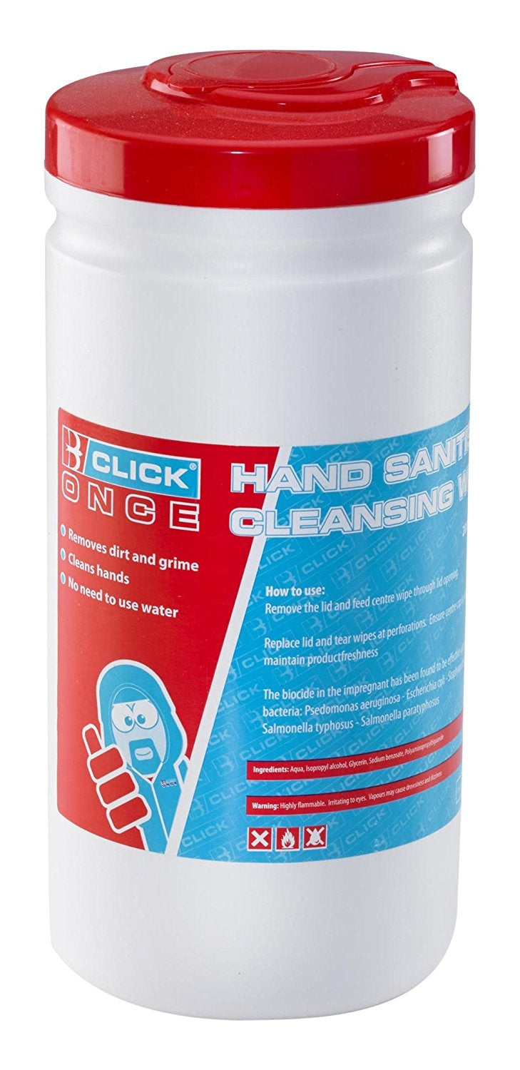 Click Once Hand Sanitising Cleansing Wipes 200's - UK BUSINESS SUPPLIES