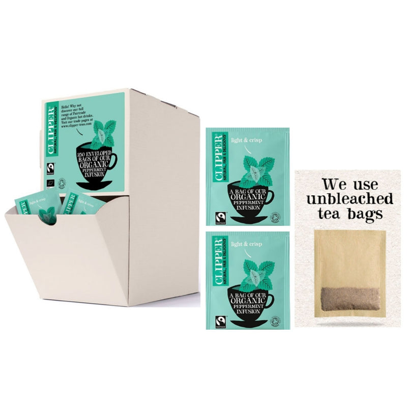 Clipper Organic Peppermint Infusion Fairtrade Enveloped Display Box (250) - UK BUSINESS SUPPLIES