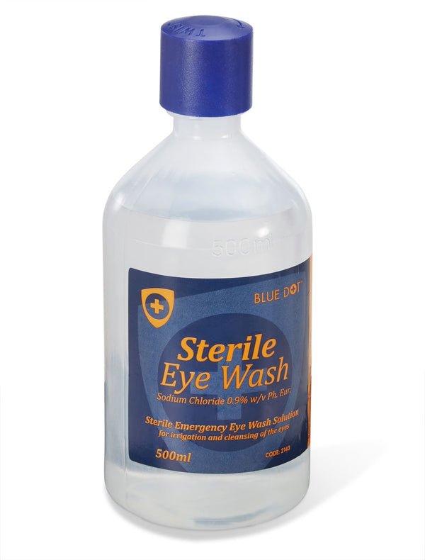 Beeswift Medical Blue Dot Eyewash Bottle 500ml - UK BUSINESS SUPPLIES