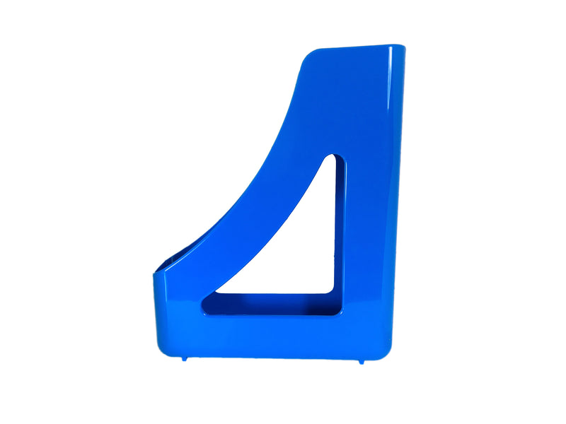ValueX Deflecto Magazine File For A4 Documents 80(W)x245(D)x310(H)mm Blue CP038YTBLU - UK BUSINESS SUPPLIES