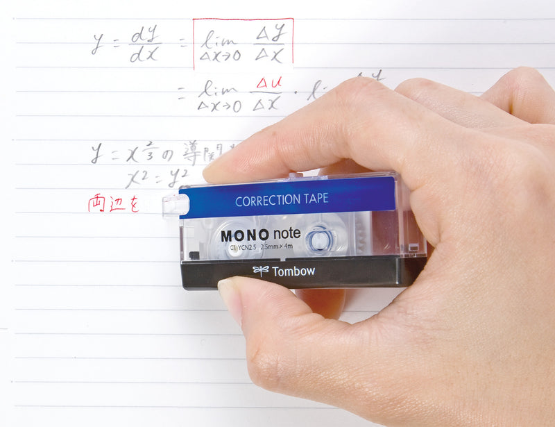 Tombow MONO Note Correction Tape Roller 2.5mmx4m White - CT-YCN2.5-B - UK BUSINESS SUPPLIES