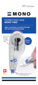 Tombow MONO YSE6 Correction Tape Roller 6mmx12m White - CT-YSE6 - UK BUSINESS SUPPLIES