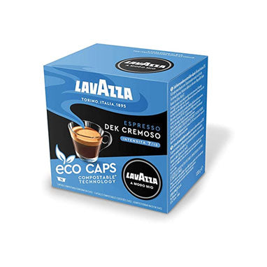 Lavazza A Modo Mio Dek Cremoso Decaf Espresso Eco Caps 16 Capsules - UK BUSINESS SUPPLIES