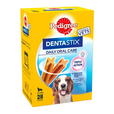 Pedigree Dog Treats DentaStix Daily Dental Chews Medium Dog 112 Sticks {Full Case} - UK BUSINESS SUPPLIES