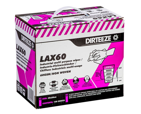 Dirteeze Industrial Multi Purpose Low Lint Wipes (Box of 150) - UK BUSINESS SUPPLIES