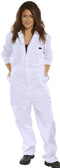 White Pre-Shrunk Boiler Suit  {All Sizes} - UK BUSINESS SUPPLIES