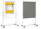 Bi-Office Mobile Duo Melamine Non Magnetic Whiteboard/Grey Felt Noticeboard Easel 700x1200mm - EA4726075 - UK BUSINESS SUPPLIES
