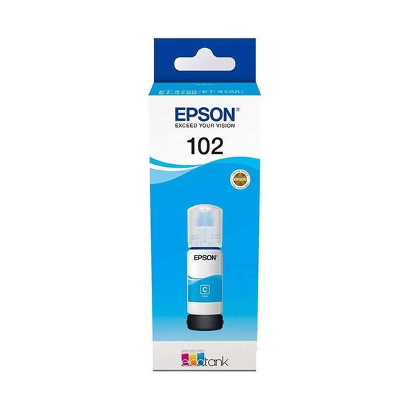 Epson 102 Ink Bottle Ecotank Cyan C13T03R240 - UK BUSINESS SUPPLIES