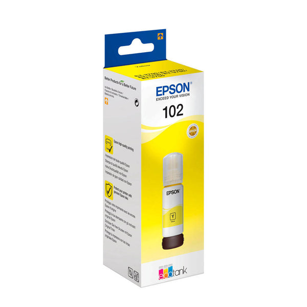 Epson 102 Ink Bottle Ecotank Yellow C13T03R440 - UK BUSINESS SUPPLIES