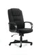 Moore Executive Fabric Chair Black with Arms EX000043 - UK BUSINESS SUPPLIES