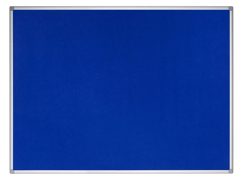 Bi-Office Earth-It Blue Felt Noticeboard Aluminium Frame 900x600mm - FA0343790 - UK BUSINESS SUPPLIES