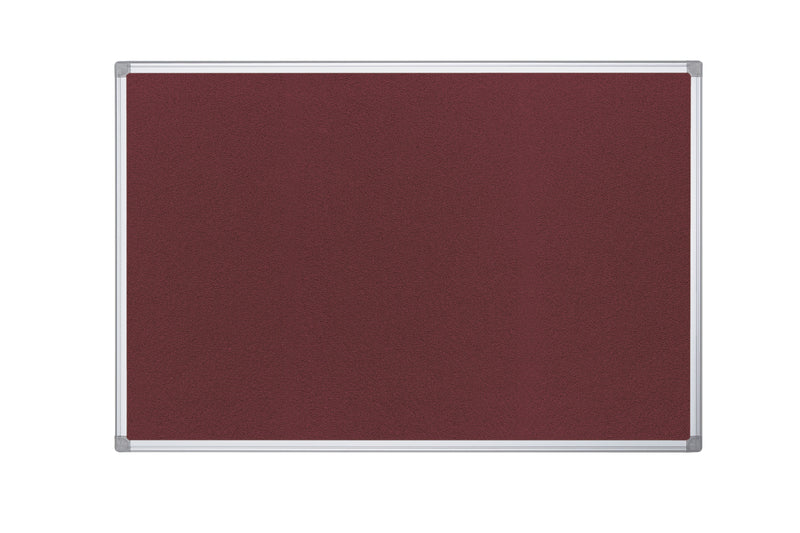 Bi-Office Maya Burgundy Felt Noticeboard Aluminium Frame 2400x1200mm - FA2133170 - UK BUSINESS SUPPLIES