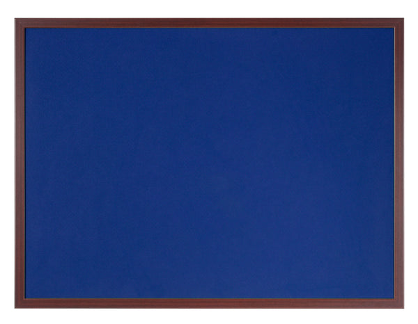 Bi-Office Earth-It Blue Felt Noticeboard Cherry Wood Frame 600x900mm - FB0743653 - UK BUSINESS SUPPLIES