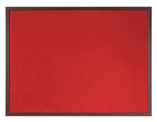 Bi-Office Earth-It Red Felt Noticeboard Cherry Wood Frame 600x900mm - FB0746653 - UK BUSINESS SUPPLIES