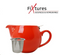FiXtures®  Red Porcelain Stump Teapot With S/S Lid 500ml - UK BUSINESS SUPPLIES