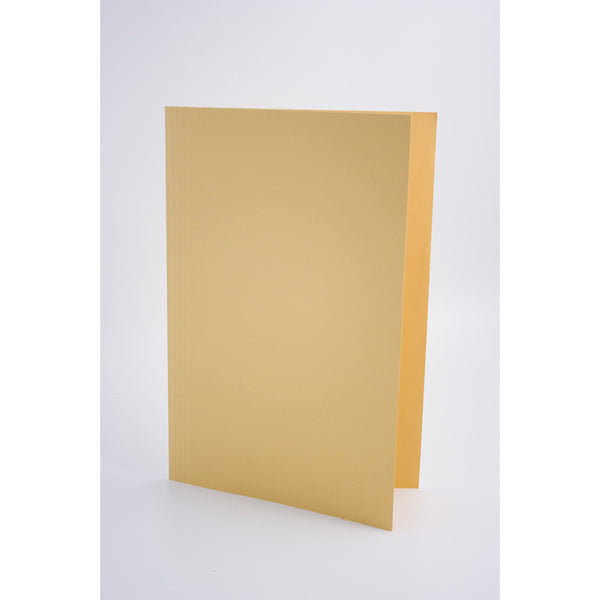 Guildhall Square Cut Folders Manilla Foolscap 315gsm Yellow (Pack 100) - FS315-YLWZ - UK BUSINESS SUPPLIES