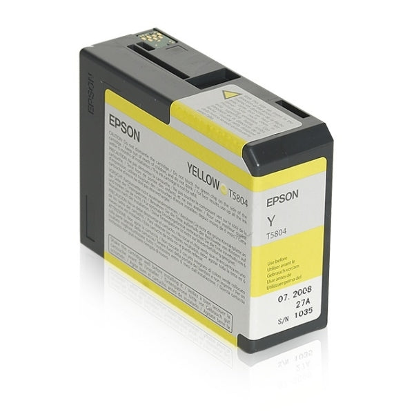 Epson T5804 Yellow Ink Cartridge 80ml - C13T580400 - UK BUSINESS SUPPLIES
