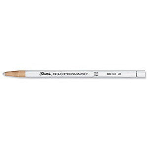 Sharpie Peel-Off China Marker White (Pack 12) - S0305061 - UK BUSINESS SUPPLIES