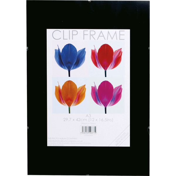 Photo Album Co Poster/Photo Frameless Clip Frame A3 - CF3042-NG - UK BUSINESS SUPPLIES