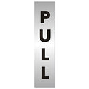 Stewart Superior Acrylic Pull Sign Brushed Aluminium 190x45mm - BAC127-45X190 - UK BUSINESS SUPPLIES