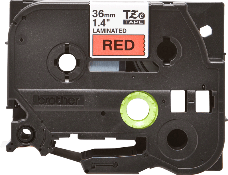 Brother Black On Red Label Tape 36mm x 8m - TZE461 - UK BUSINESS SUPPLIES